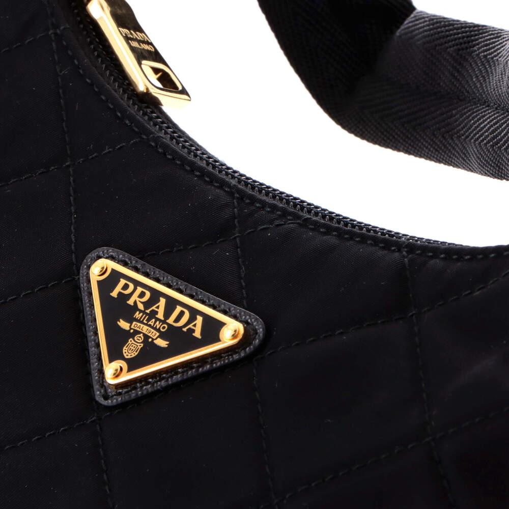 Prada Hobo Quilted Tessuto Small #223999P15B - Picture 6 of 7